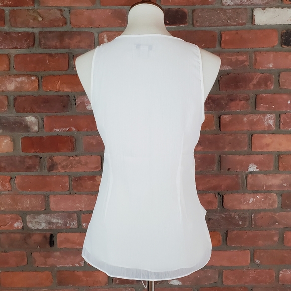 Boston Proper White Ruffle Tank Top - Picture 7 of 10